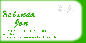 melinda jon business card